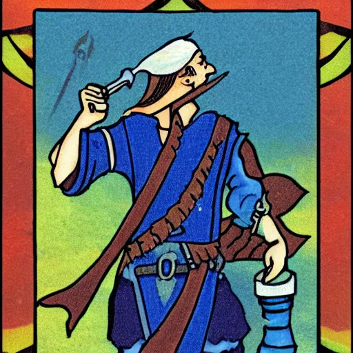 Image similar to tarot card of a pirate