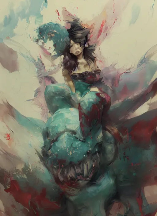 Image similar to semi reallistic gouache gesture painting, by yoshitaka amano, by ruan jia, by Conrad roset, by dofus online artists, detailed anime 3d render kiwi monster, kiwi terrible monster, antrophomorfic kiwi, portrait, cgsociety, artstation, rococo mechanical, Digital reality, sf5 ink style, dieselpunk atmosphere, gesture drawn