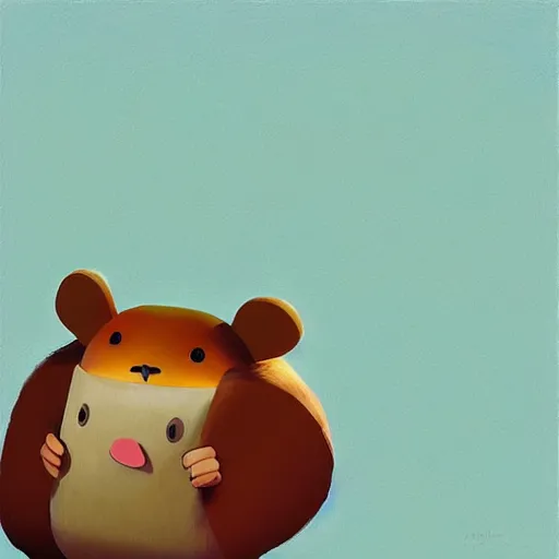 Image similar to goro fujita ilustration a happy beaver, simple drawing by goro fujita, painting by goro fujita, sharp focus, highly detailed, artstation