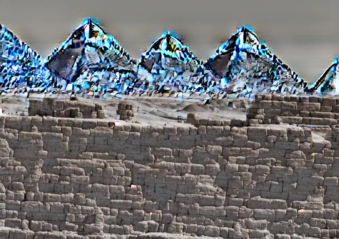 Image similar to Great Pyramids turning into gigantic robots with lasers in Egypt. Photorealistic. Intricate details.