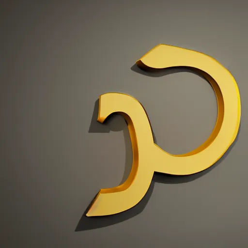 Image similar to 3 d rendering of sinhala letterform ශර, octane render, volumetric lighting and shadows,