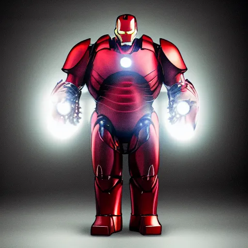 Prompt: a very morbidly obese ironman, photographed by Canon EOS, cinematic lighting, natural complexion, extremely high definition shot, aesthetic canon of proportions