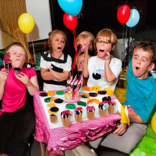 Image similar to the absolute despair of a birthday party