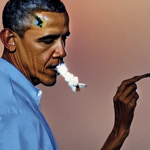 Prompt: obama smoking a joint with sonic the hedgehog