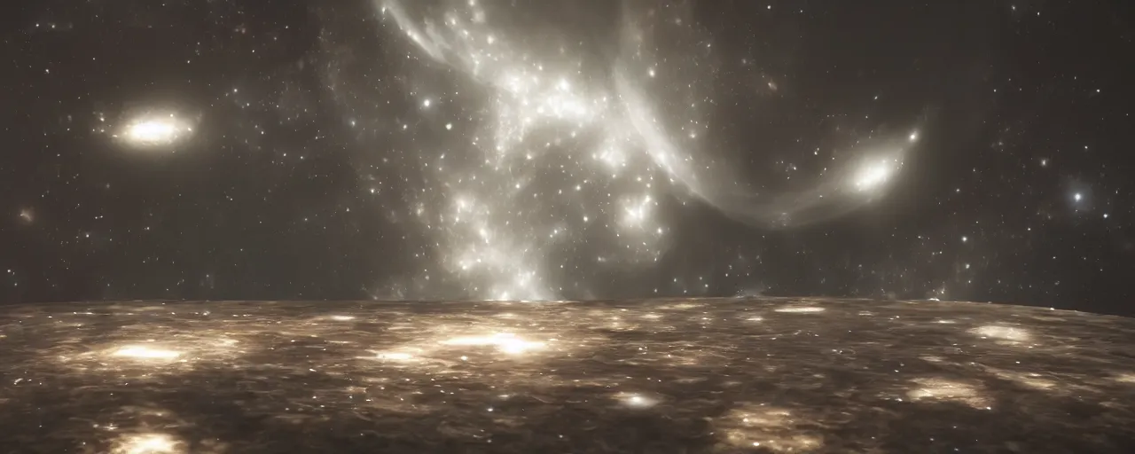 Prompt: galaxy, octane render, volumetric lighting