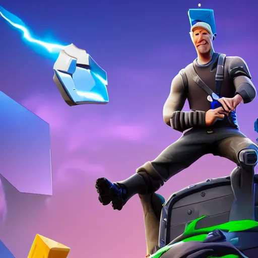 Prompt: tim cook in fortnite