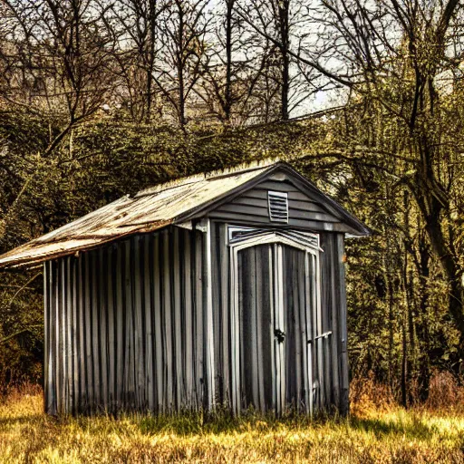 Prompt: Abandoned shed