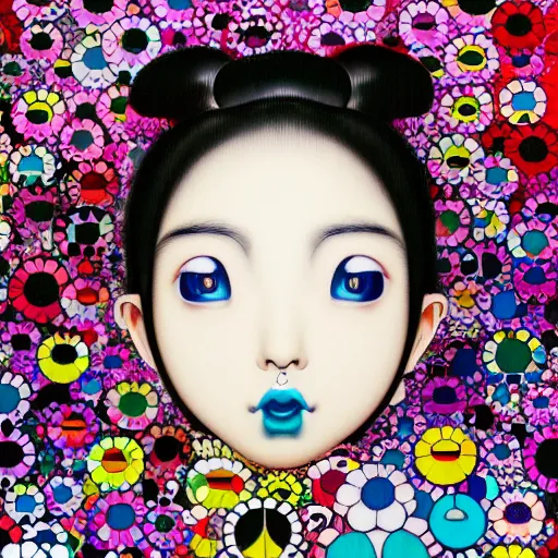 Prompt: a surreal portrait of a girl by takashi murakami, 4 k, detailed, 2 0 2 2