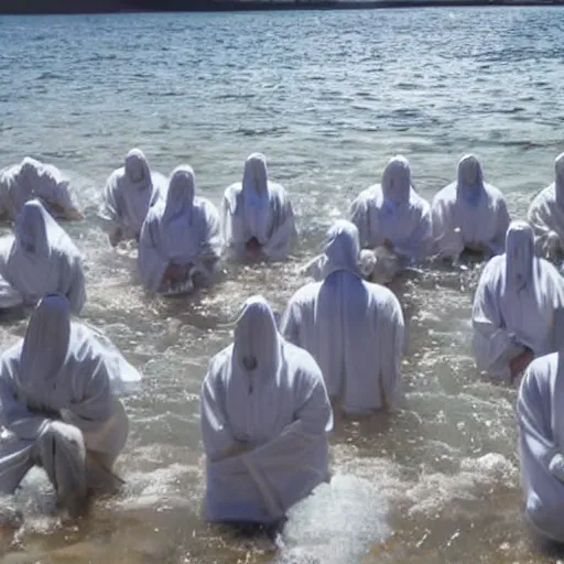 Image similar to religious cult for a cerulean oyster