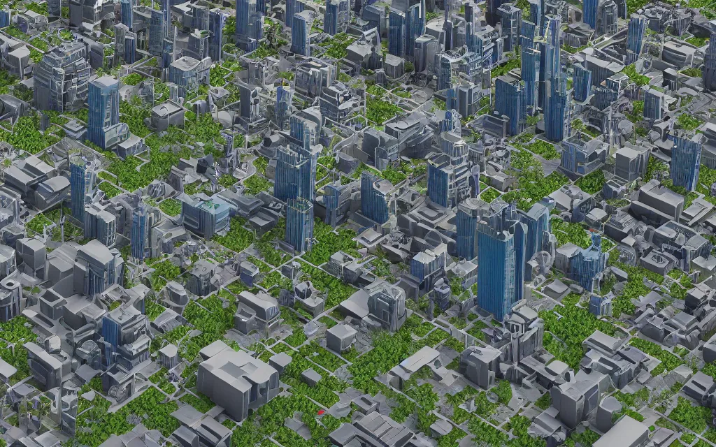 Image similar to map render of an utopian city, 8k render with octane