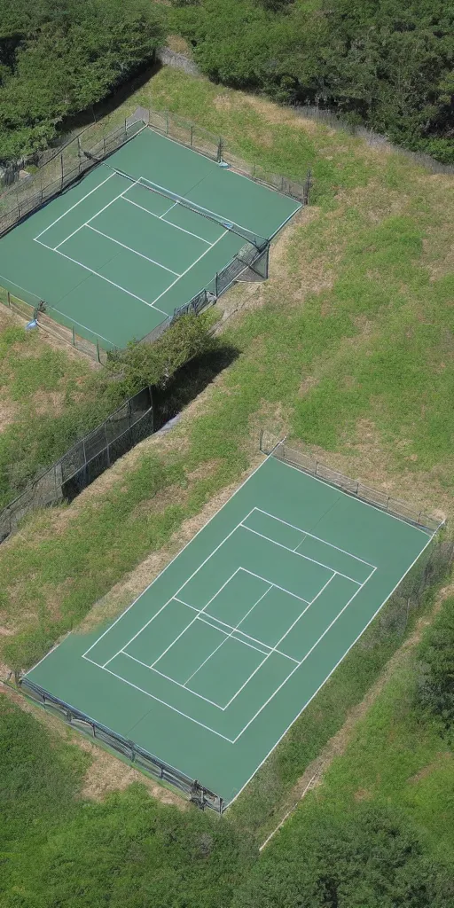 Image similar to Tennis court on the island of floating air, Castle in the Sky style