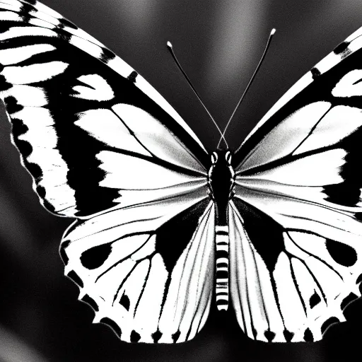 Prompt: mutated butterfly xray black and white