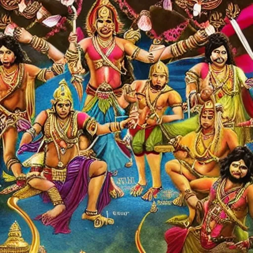 Prompt: mahabharat war