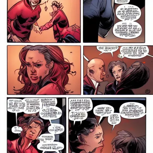 Prompt: scarlet witch exploding charles xavier