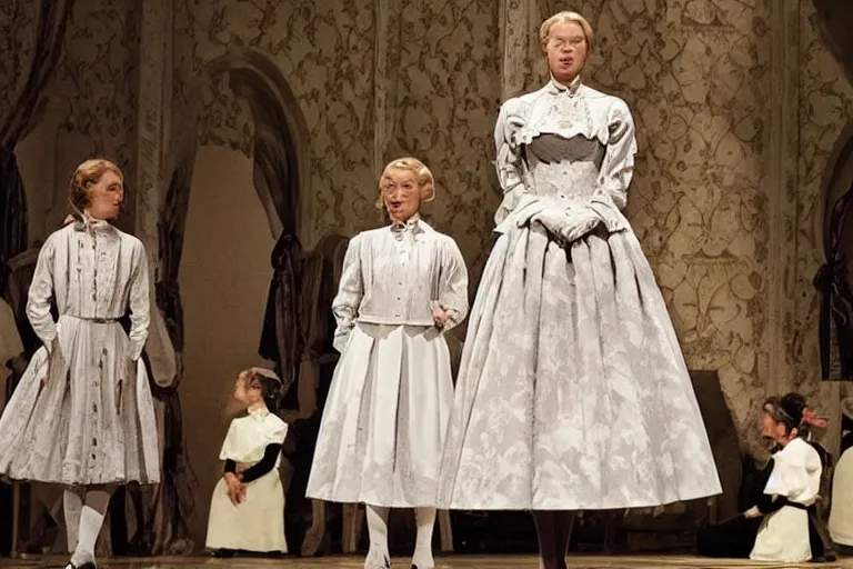 Image similar to still image from the sound of music by alexander mcqueen, ultra detailed, finely detailed