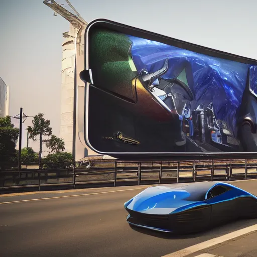 Image similar to sci-fi cars : wall near structure on : the coronation of napoleon painting : and digital billboard in the middle, unreal engine 5, keyshot, octane, artstation trending, ultra high detail, ultra realistic, cinematic, 8k, 16k, in style of zaha hadid, in plastic, dark, tilt shift,