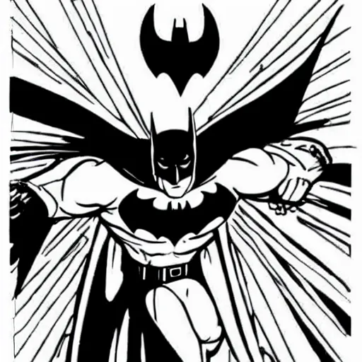 Image similar to a Batman coloring page