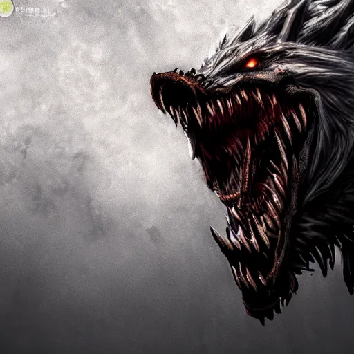 Image similar to armoured werewolf highly detailed, dramatic lighting, cinematic, 4k