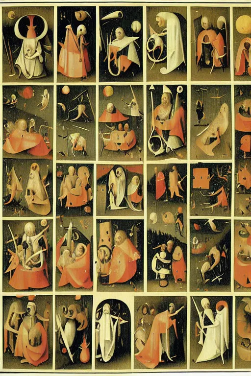 Image similar to hieronymus bosch sprite sheet