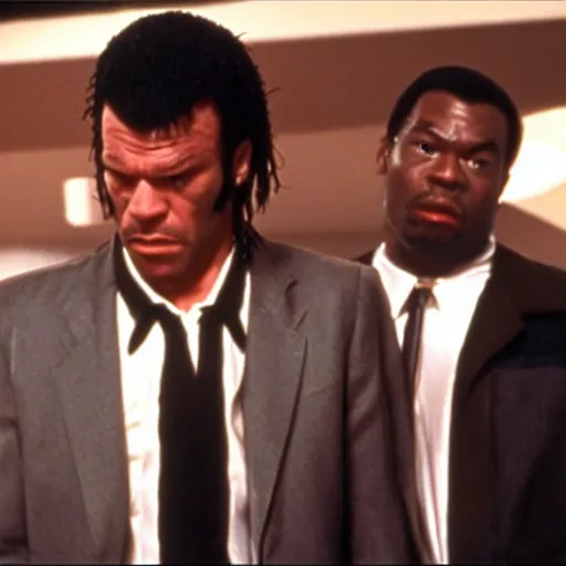 Image similar to movie scene of pulp fiction