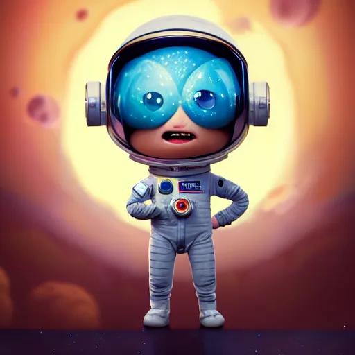 Prompt: an epic chibi comic book style portrait painting of an astronaut, character design by mark ryden and pixar and hayao miyazaki, unreal 5, daz, hyperrealistic, octane render, cosplay, dynamic lighting, intricate detail, cinematic