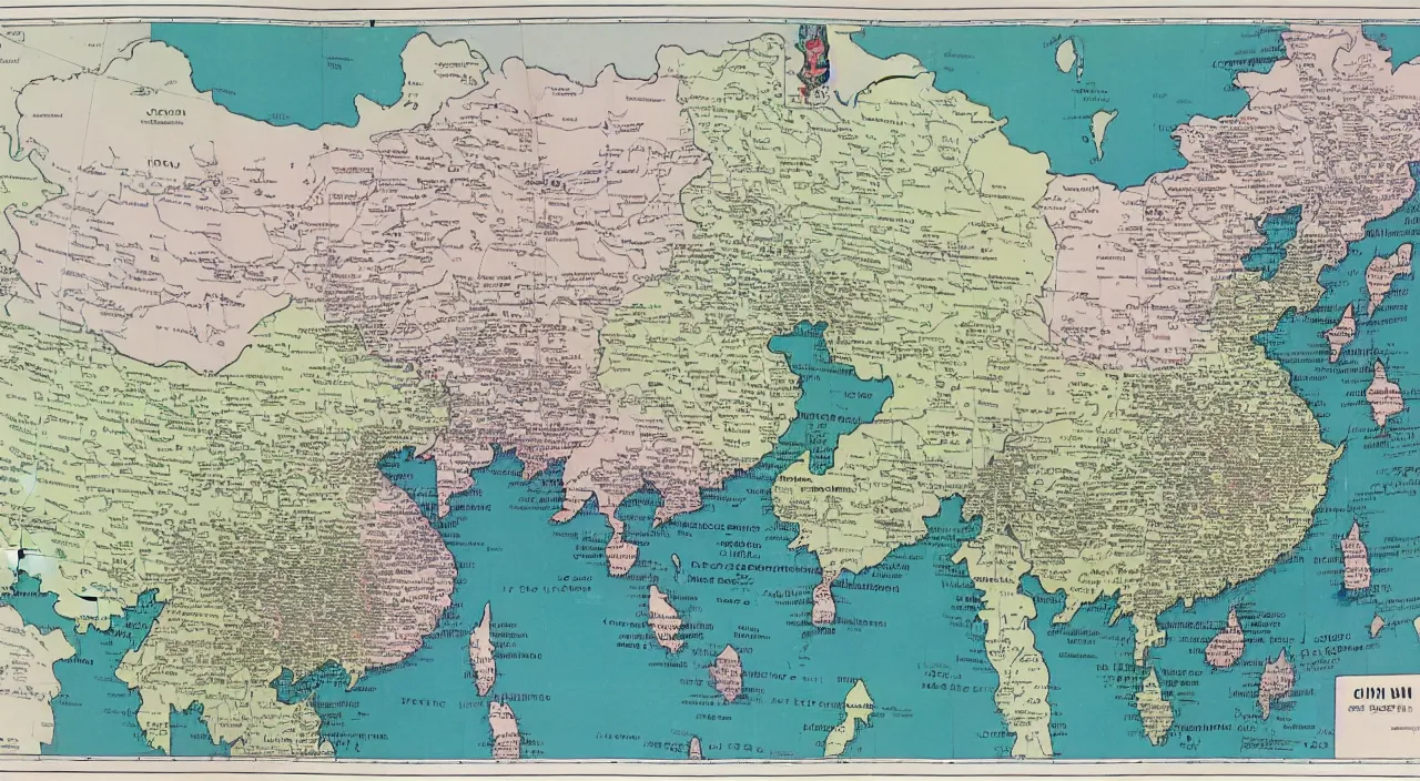 Image similar to 1 9 6 0 s map of china