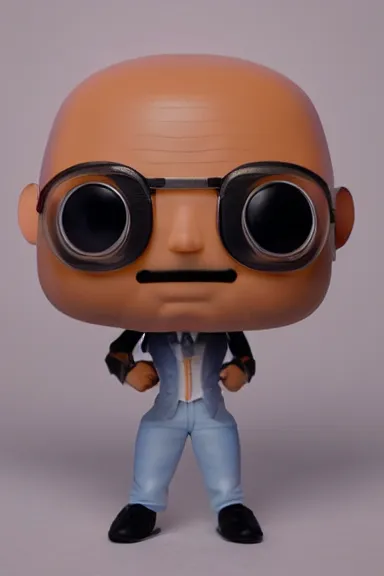 Image similar to “ very very highly detailed photorealistic jeff bezos funko pop, studio lighting and shading, 8 k, award - winning crisp details ”