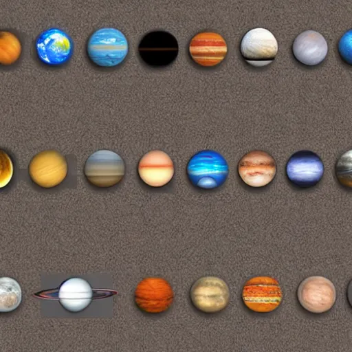 Image similar to the solar system of iphones.