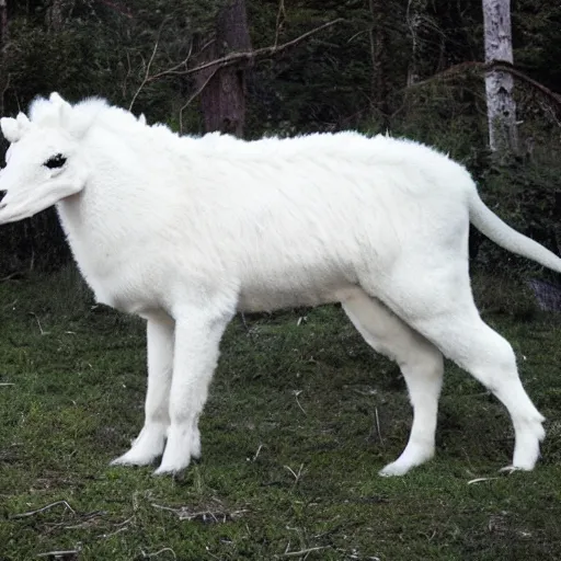 Image similar to photo of mysterious hybrid mythical animal unidentified species