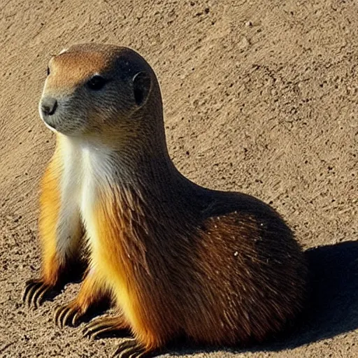 Image similar to a bear crossed with a prairie dog