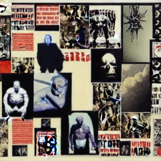 Image similar to a paper collage of armageddon, a god of death stands in the middle, kurt schwitters, richard hamilton, joe webb, chambliss giobbi, lynn skordal, derek gores, barbara kruger, jacques villegle.