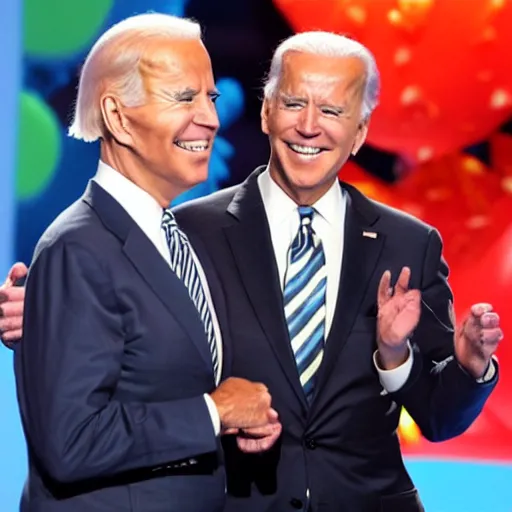 Image similar to joe biden slimed at the kids choice awards