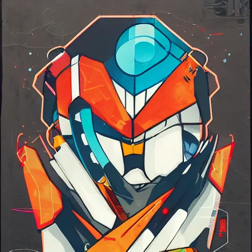 Prompt: Supreme x Rockman x Tronne Bonne profile picture by Sachin Teng, asymmetrical, Organic Painting ,geometric shapes, hard edges, energetic, graffiti, street art:2 by Sachin Teng:4