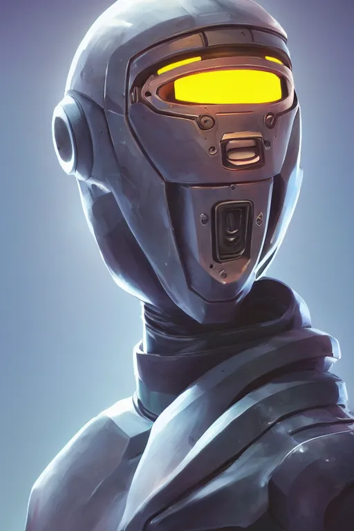 Image similar to epic mask helmet robot ninja portrait stylized as fornite style game design fanart by concept artist gervasio canda, behance hd by jesper ejsing, by rhads, makoto shinkai and lois van baarle, ilya kuvshinov, rossdraws global illumination radiating a glowing aura global illumination ray tracing hdr render in unreal engine 5