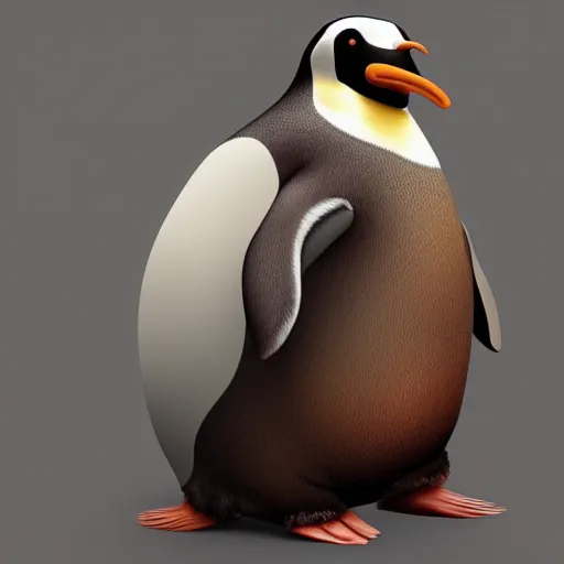 Image similar to a penguin and a walrus fused together, hyperdetailed, artstation, cgsociety, 8 k