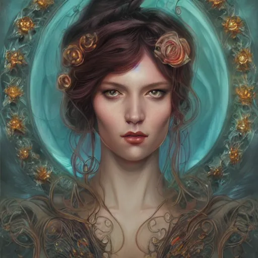 Image similar to a portrait in the style of anna dittmann and donato giancola and charles dulac.