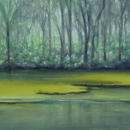 Image similar to creamy swamp landscape