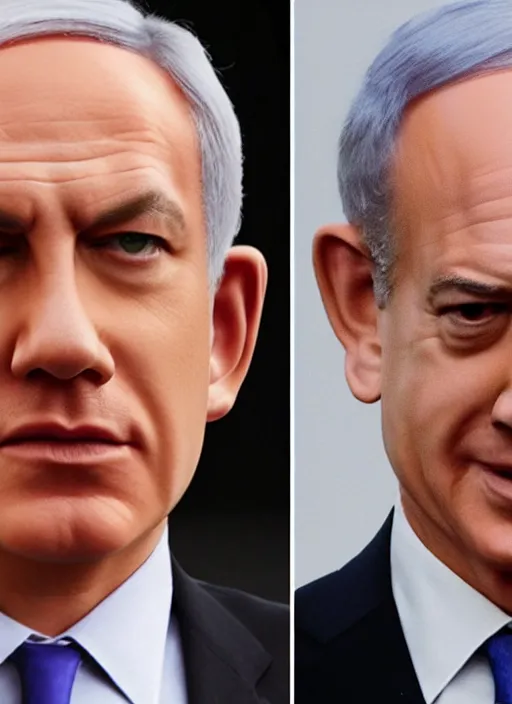 Prompt: a person that looks like benjamin netanyahu and taylor swift combined