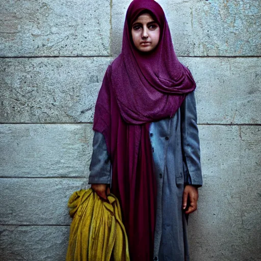 Prompt: Iranian girl, photo by Steve McCurry, 4k, ultra realistic