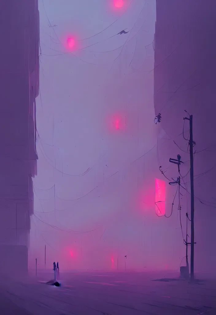 Prompt: by moebius and atey ghailan | a neon graveyard, mist, fog |