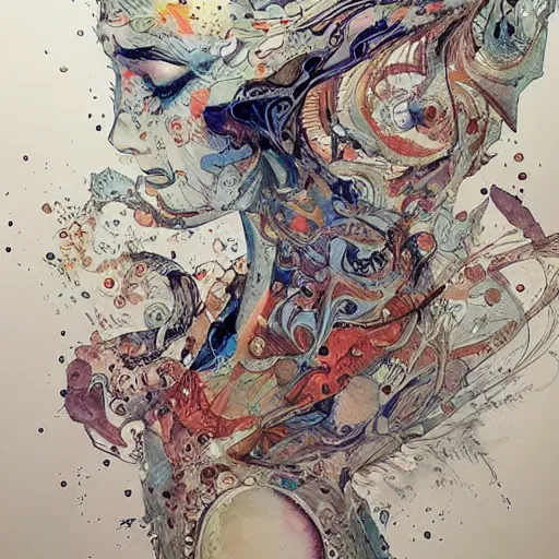 Image similar to pour painting art, watercolor, pen and ink, intricate lines, elegant, extreme detail, smooth, sharp focus, art by james jean, ross tran, peter morbacher