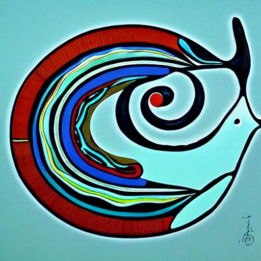 Image similar to whale in style of haida gwaii, pacific northwest coast, native american art, clean