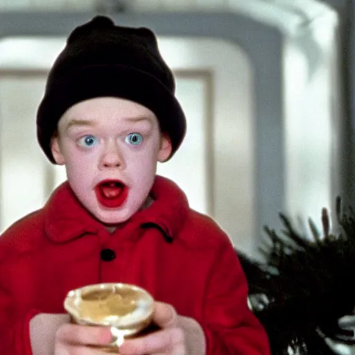 Image similar to If Stanley Kubrick had directed Home Alone