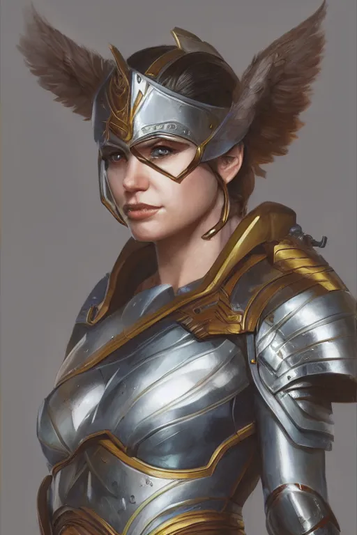 Image similar to amazon valkyrie athena, d & d, fantasy, portrait, highly detailed, headshot, digital painting, trending on artstation, concept art, sharp focus, illustration, art by artgerm and greg rutkowski and magali villeneuve