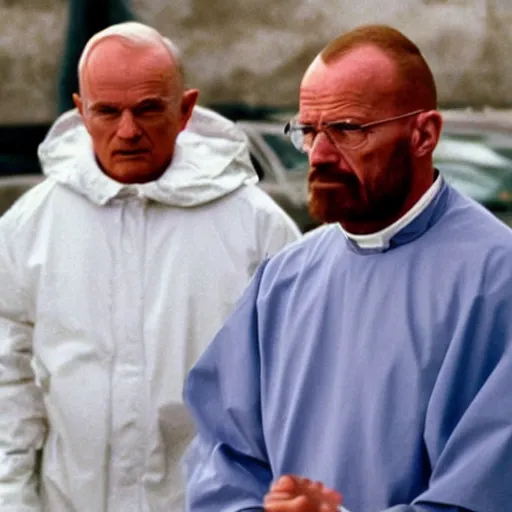 Image similar to john paul ii in breaking bad with walter white