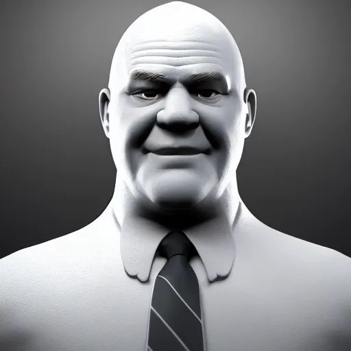 Image similar to mr. clean, 3 d render, dramatic lighting, ray tracing