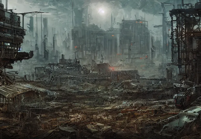 Post-apocalyptic cyborg farm, high quality digital art | Stable ...