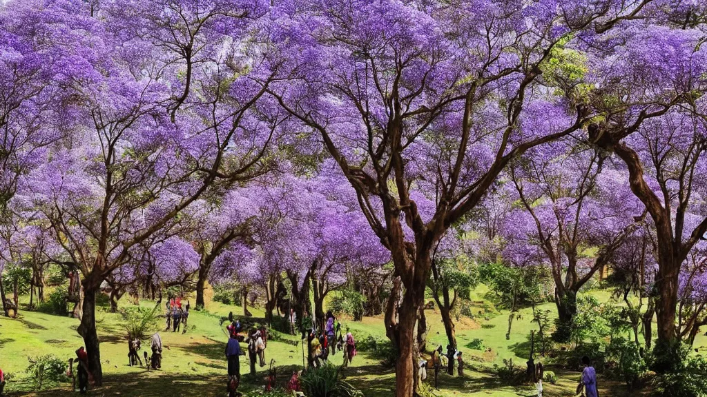 Image similar to jacaranda trees in kathmandu valley