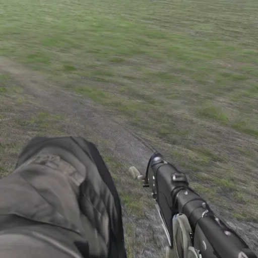 Image similar to first person pov of a big battlefield