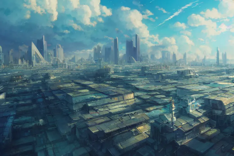 Prompt: ultra realistic city floating in the sky, colors, 8 k, hd, details, fantasy, epic, ancient city, landscape illustration concept art anime key visual trending pixiv fanbox by wlop and greg rutkowski and makoto shinkai and studio ghibli and kyoto animation symmetrical facial features